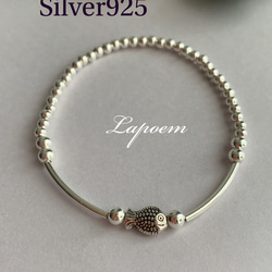 再販】シルバー925 鈴チャームブレスレット ブレスレット Lapoem