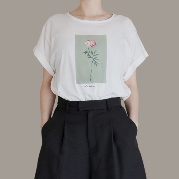 La pivoine　ロールアップTシャツ 1枚目の画像