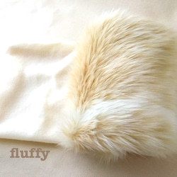 soft knit&fur snood〜Ivory 5枚目の画像