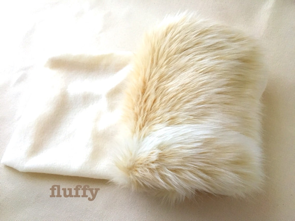 soft knit&fur snood〜Ivory 5枚目の画像