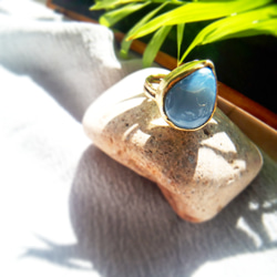 【13号】blue opal ring 1枚目の画像