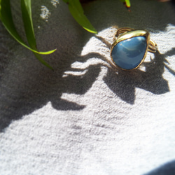 【13号】blue opal ring 2枚目の画像