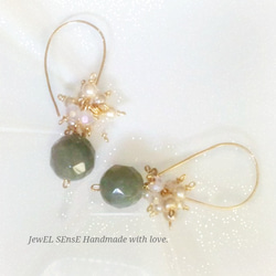 女性綠寶石耳環jp012 第4張的照片