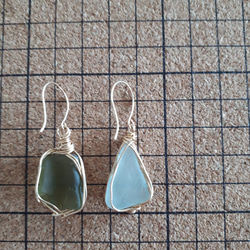 Seaglass jewelry pierce 4枚目の画像