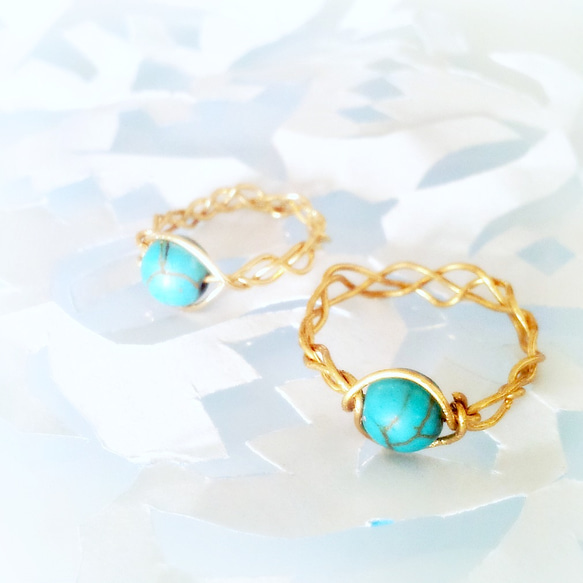 braid turquoise ring 第1張的照片