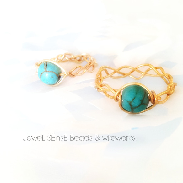 braid turquoise ring 第3張的照片