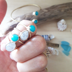 【11号】amazonite ring- 5枚目の画像