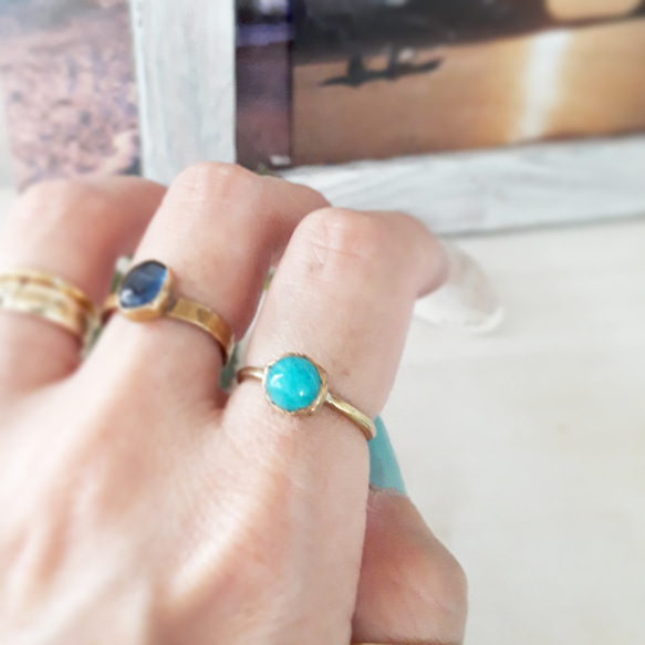 【11号】amazonite ring- 6枚目の画像