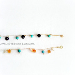 turquoise × onyx necklace 第4張的照片