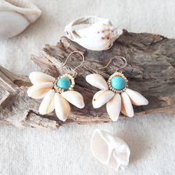 cowrie shell flower pierce 1枚目の画像