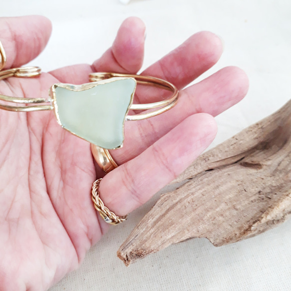 brass bangle -seaglass blue- 2枚目の画像