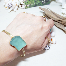 brass bangle -seaglass blue- 3枚目の画像