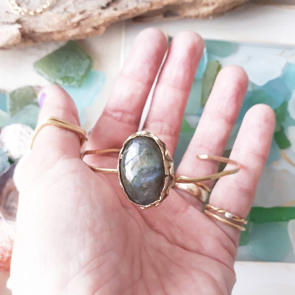 brass bangle -Labradorite- 4枚目の画像