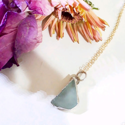 【silver925 × ♡】seaglass necklace 2枚目の画像