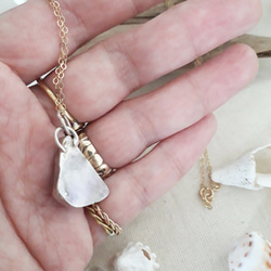 【silver925 × ♡】seaglass necklace 4枚目の画像