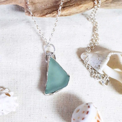 【silver925 × ♡】seaglass necklace 6枚目の画像