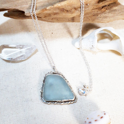 【silver925】seaglass necklace 3枚目の画像