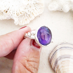 【12号】silver925 amethyst ring 1枚目の画像