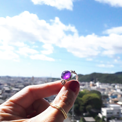 【12号】silver925 amethyst ring 4枚目の画像