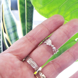 【14号】silver925 palm leaf ring 2枚目の画像