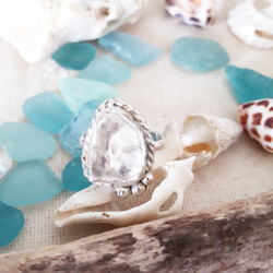 【14.5号】silver925 chrystal tumble ring 2枚目の画像