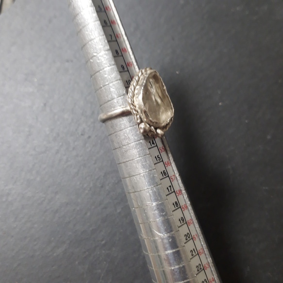 【12号】silver925 chrystal tumble ring 6枚目の画像