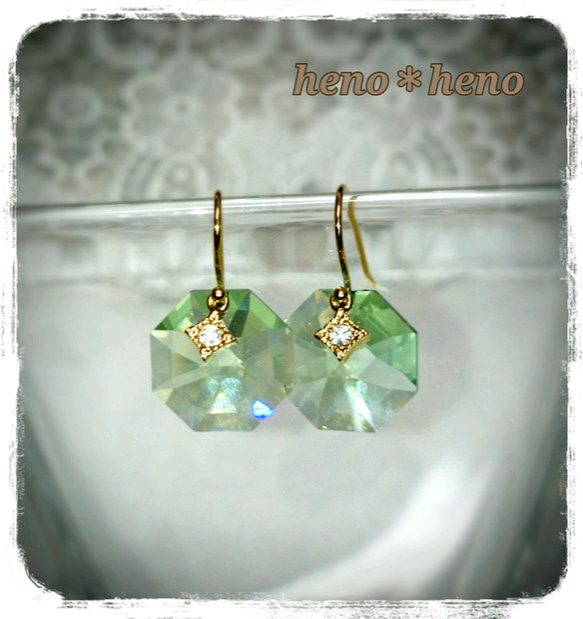 Sinple ＊ Swarovski  【Light Green】 1枚目の画像