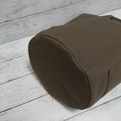 ※受注製作※　帆布のトートバッグ エコバッグ カーキ 3枚目の画像