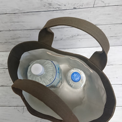 ※受注製作※　帆布のトートバッグ エコバッグ カーキ 4枚目の画像