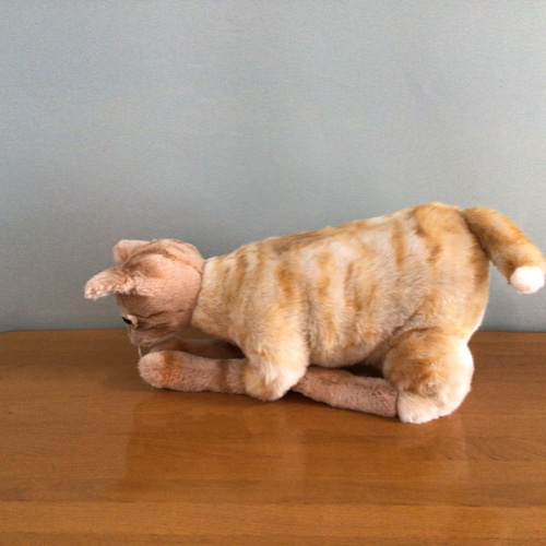 ネコ虎出品 1/6サイズ 歩き回る茶トラ柄の猫 リアルチャトラネコフィギュア