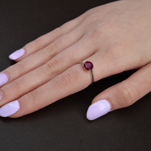 天然ルビーリング / プラチナリング】pt900 中石1.032ct カラー