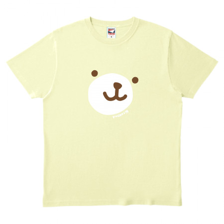 【送料無料】【お揃い】ポケットくま もっとビッグフェイスTシャツ パステルイエロー 4,536円