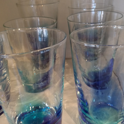 サンドブラスト泡入りグラス③ グラス しばゆき 通販 12639119｜Creema