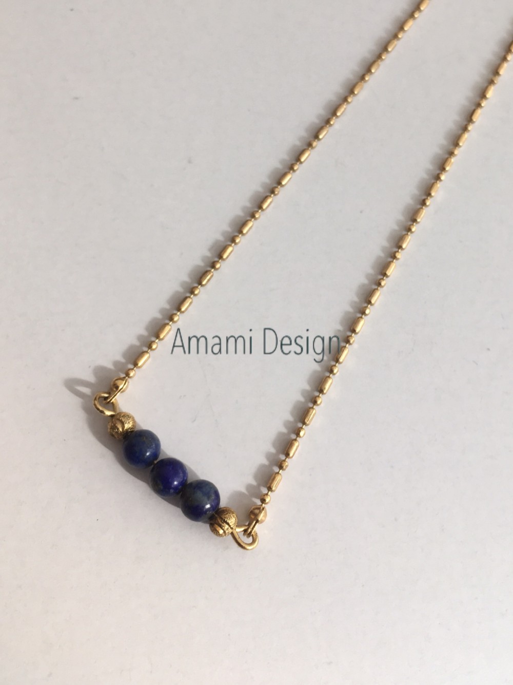 ラピスラズリチョーカー1８Kゴールドフィルド★