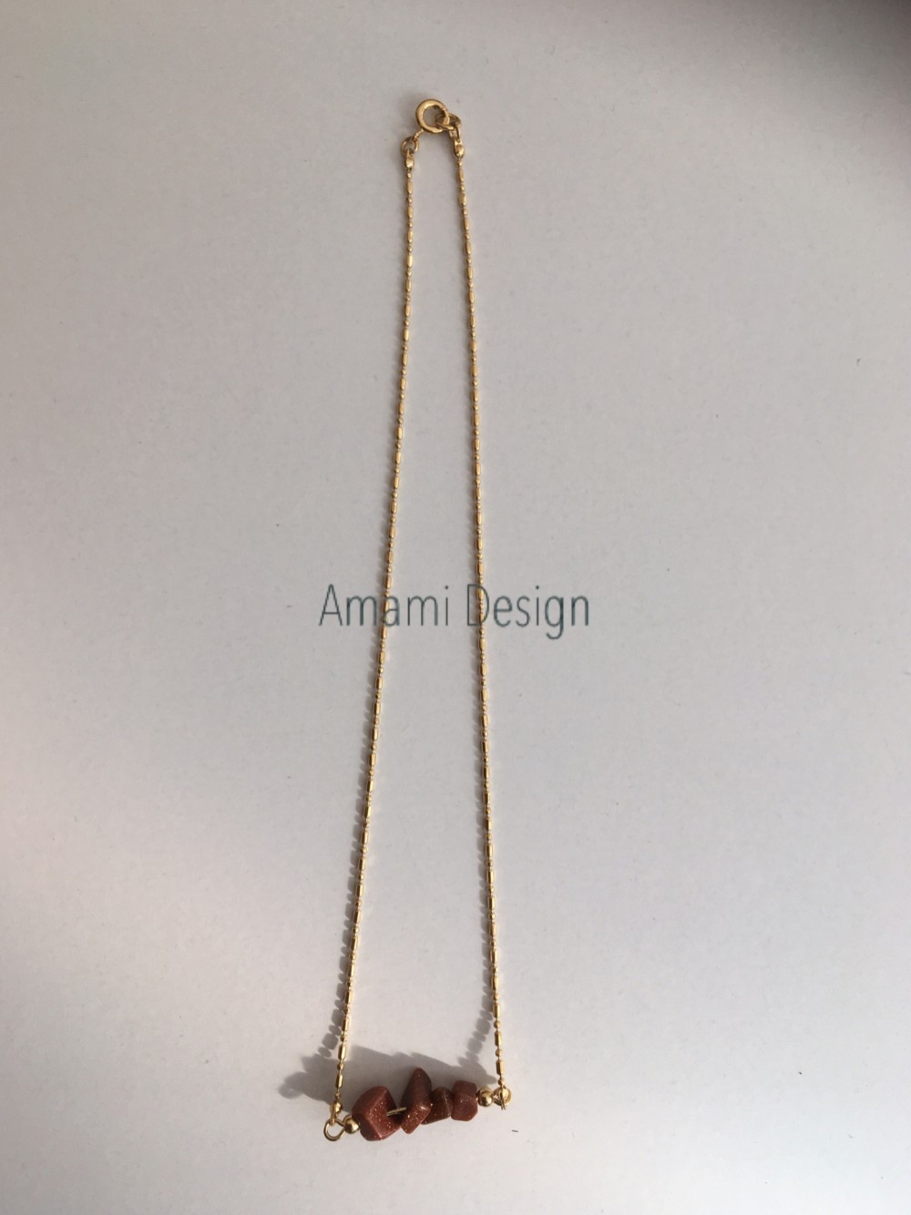 ゴールドストーンチョーカー1８Kゴールドフィルド★