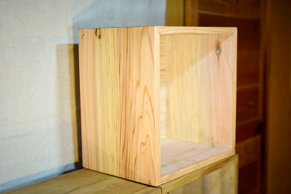 無垢材Box 杉の木 シンプル お洒落に自分アレンジに木の棚作り お部屋改造 地産地消　koe Lab. 5枚目の画像