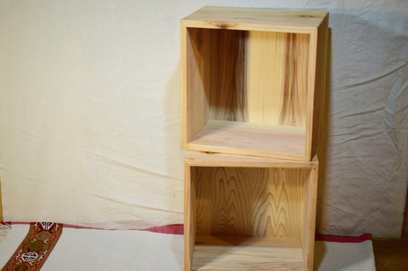 無垢材Box 杉の木 シンプル お洒落に自分アレンジに木の棚作り お部屋改造 地産地消　koe Lab. 6枚目の画像