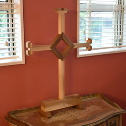 朴の木　十字架　アクセサリースタンド 1枚目の画像