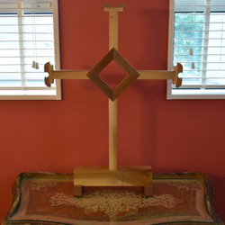 朴の木　十字架　アクセサリースタンド 4枚目の画像