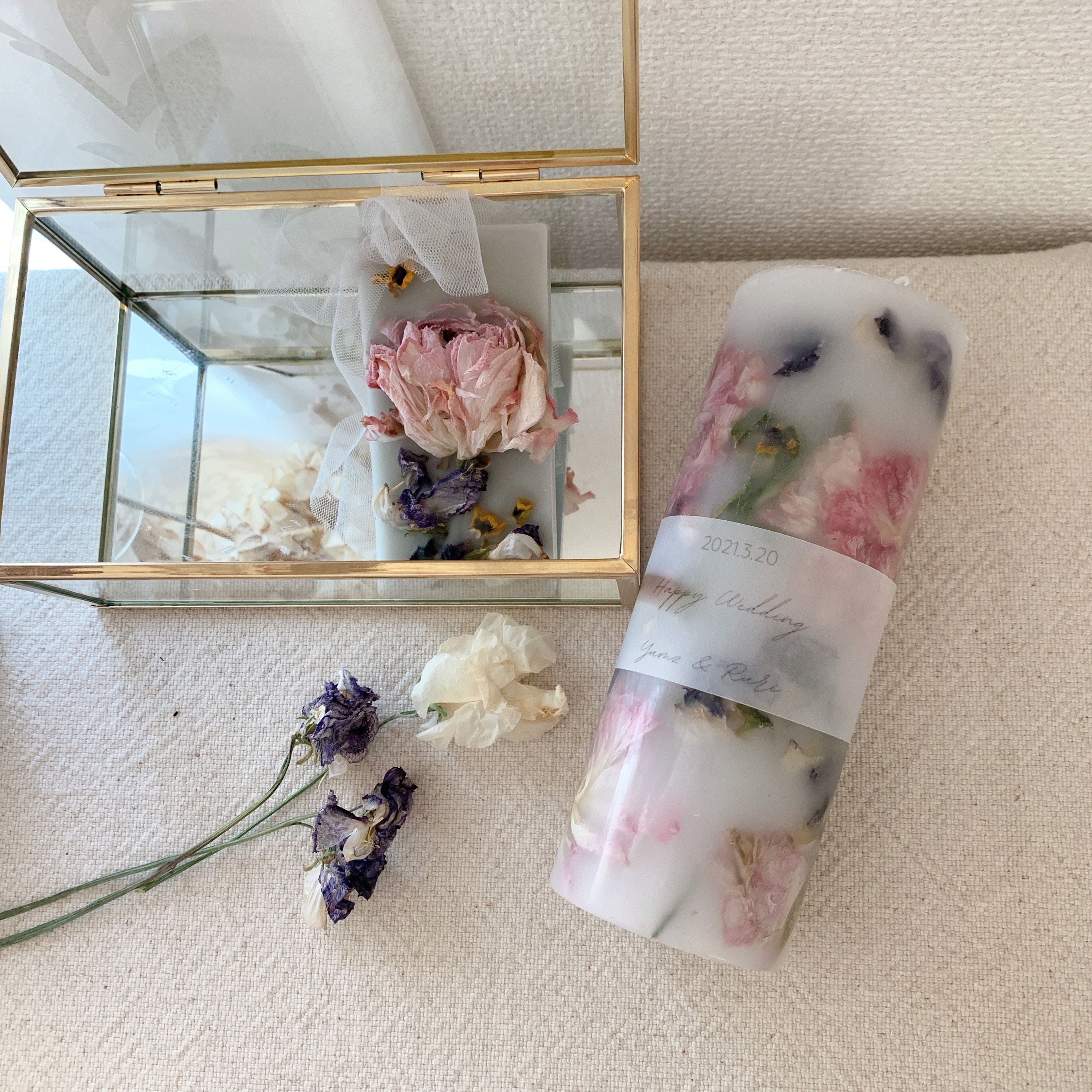 未使用品 オレフォス　桜の花びらのような形のキャンドルホルダー　２個
