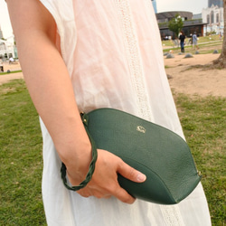 [La culla] 手拿包和肩背包（正面：綠色/背面：可選） 第3張的照片