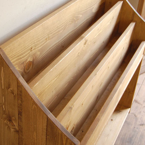 木の絵本棚(Bタイプ) W85 ブラウン 本棚・絵本棚・マガジンラック