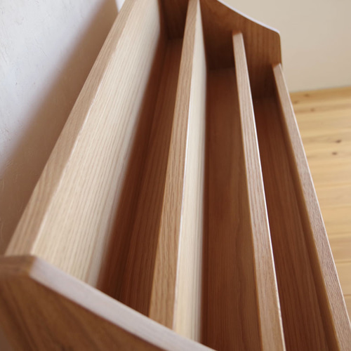 ホワイトオーク無垢材 絵本棚＊幅90cm 大容量 ラージサイズ 本棚・絵