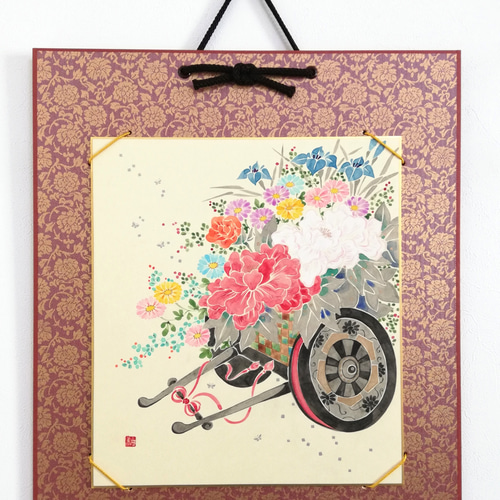 趣-omomuki- 色紙絵 「花車」 絵画 ほりみゆき (MIYU) 通販 11280385