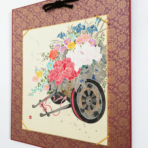 趣-omomuki- 色紙絵 「花車」 絵画 ほりみゆき (MIYU) 通販 11280385