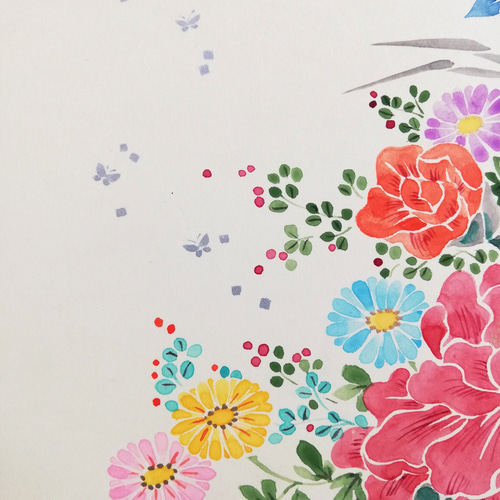 趣-omomuki- 色紙絵 「花車」 絵画 ほりみゆき (MIYU) 通販 11280385