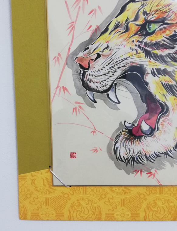 趣-omomuki- 色紙絵　「竹虎」 4枚目の画像