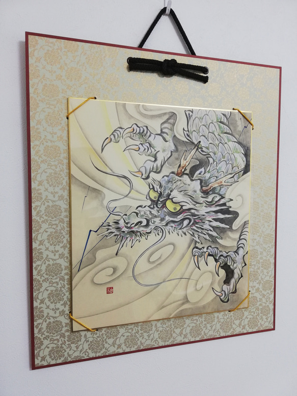 趣-omomuki- 色紙絵　「白銀龍」 2枚目の画像