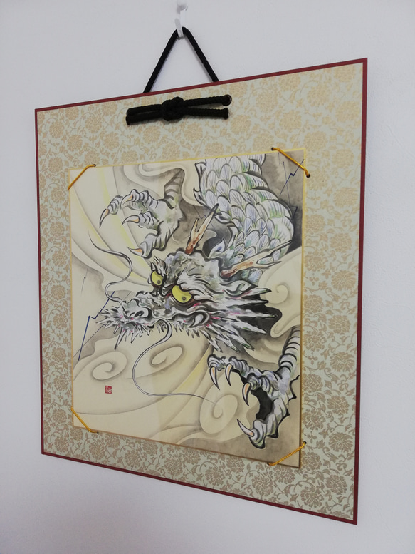 趣-omomuki- 色紙絵　「白銀龍」 3枚目の画像