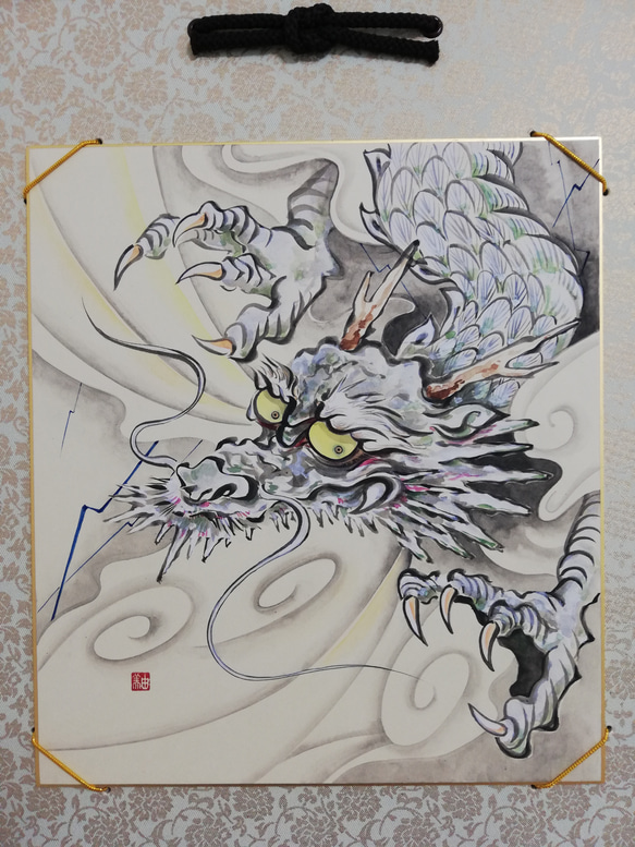 趣-omomuki- 色紙絵　「白銀龍」 5枚目の画像
